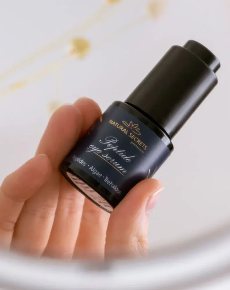 Natural Secrets gel serum za oči s peptidima, sokom od krastavaca i morskim algama