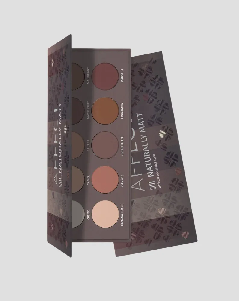 Naturally Matt Pressed Eyeshadows Palette Affect Professional Cosmetics