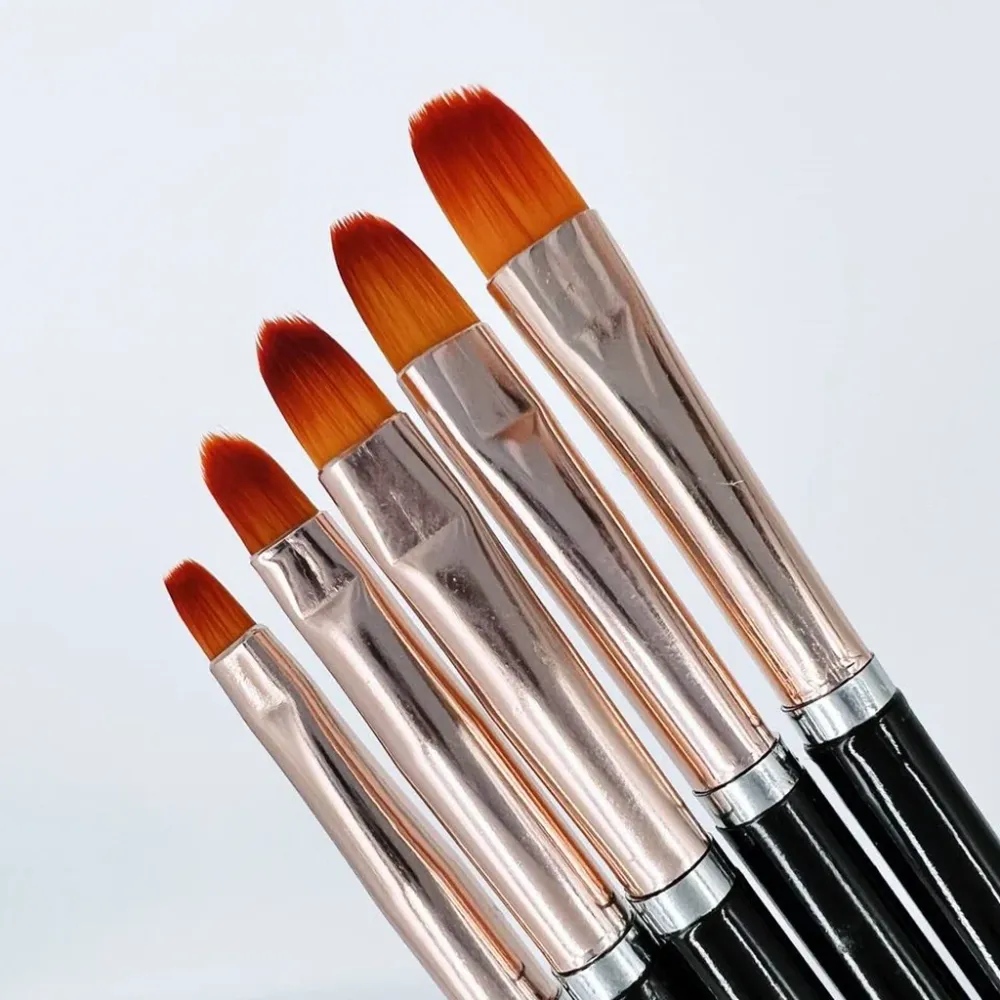 Set ovalnih kistova za gel crni (5 komada) No brand