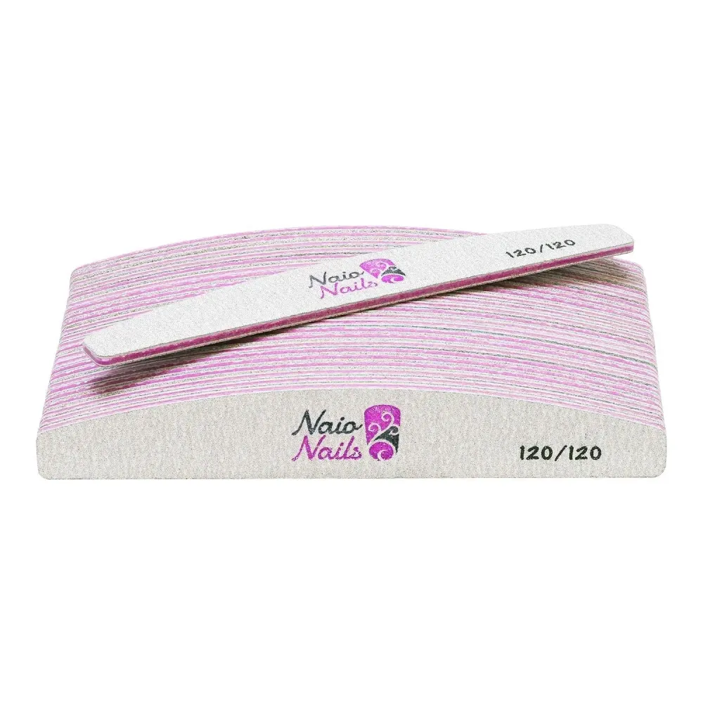 Pakiranje od 25 - Zebra sivo polumjesečasti turpije za nokte 120/120 granulacije