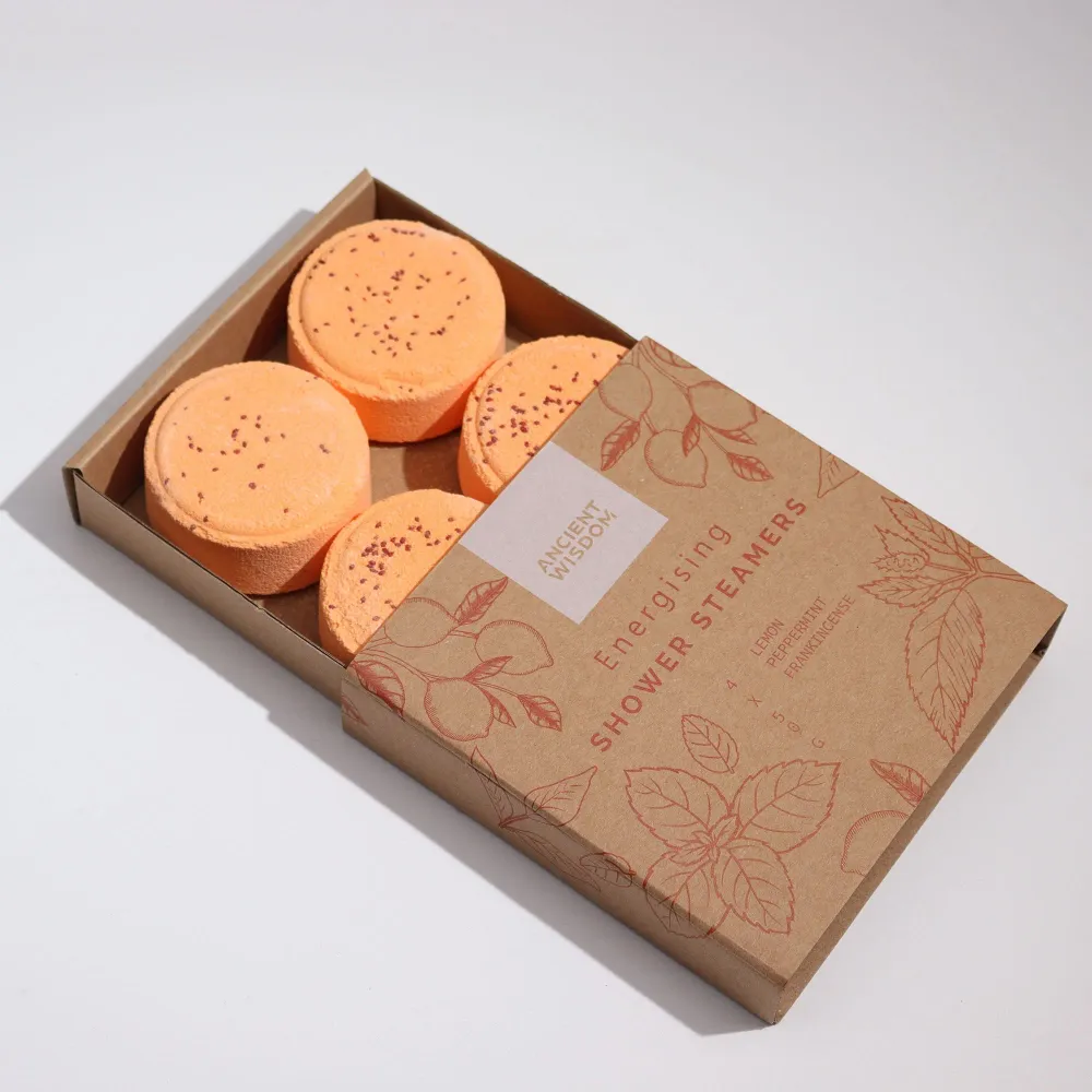 Poklon set 4 pakiranja parnih kupki za tuširanje, veganski