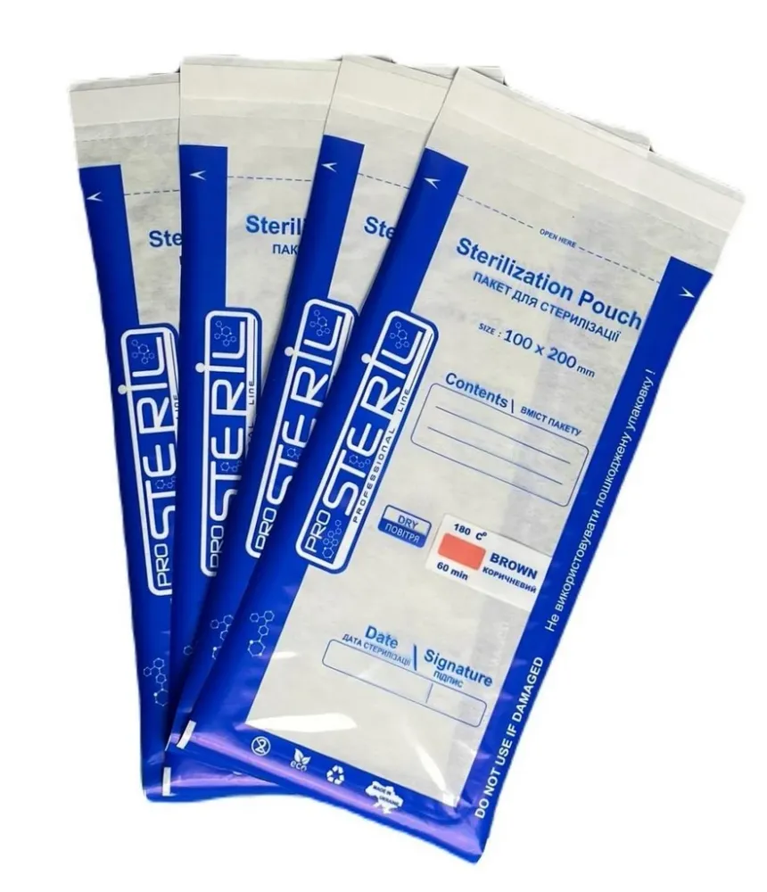 Sterilizacijske vrećice (kraft vrećice) ProSteril 100*200mm (kombinirano prozirne) 100 komada