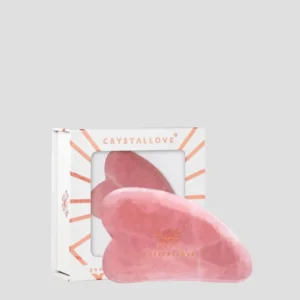 Rozenkvarc gua sha ploč za masažu lica - Crystallove kamen ljubavi
