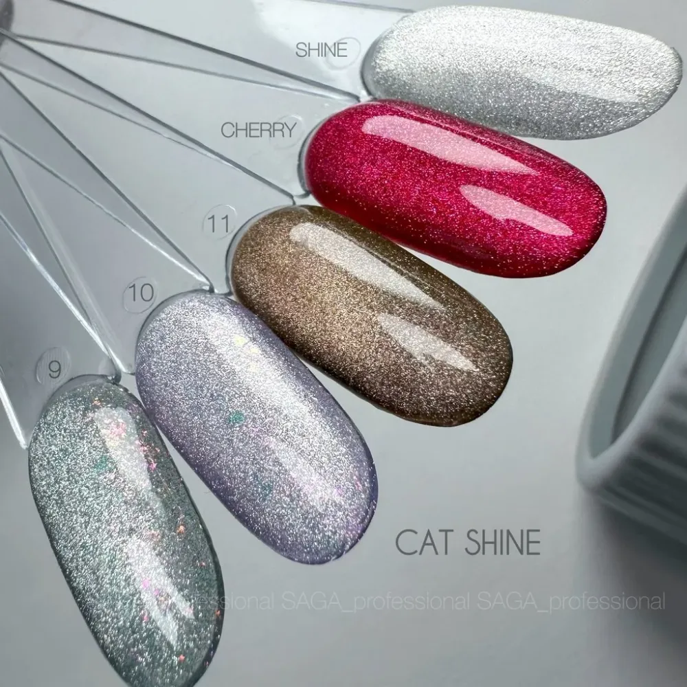 Gel lak za nokte Cat Shine №1 (trešnja) 10 ml Saga Professional