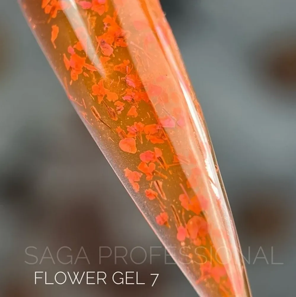 Gel s osušenim cvijećem №7 5 ml Saga Professional