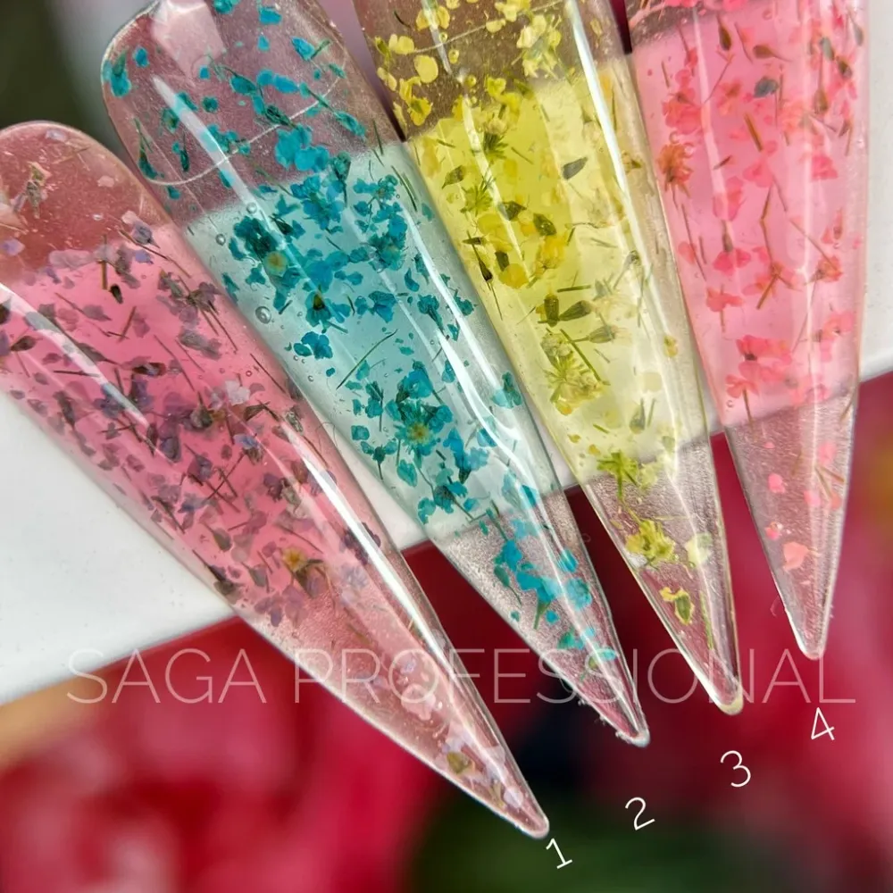 Gel s osušenim cvijećem №2 5 ml Saga Professional