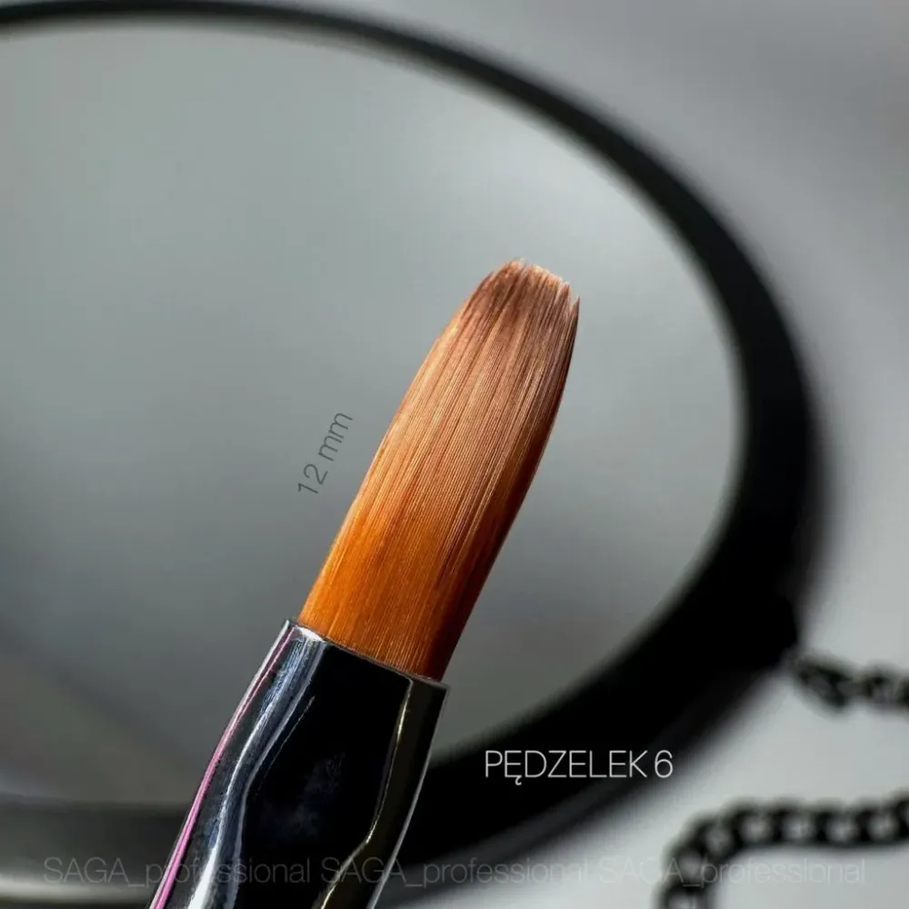 Kist za gel nokte - Ovalni №6 12mm Saga Professional
