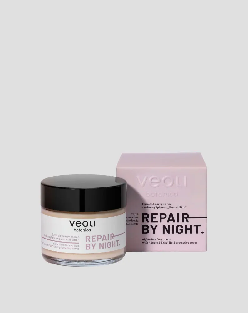 Second skin Repair noćna krema za lice s lipidnom zaštitom Veoli Botanice