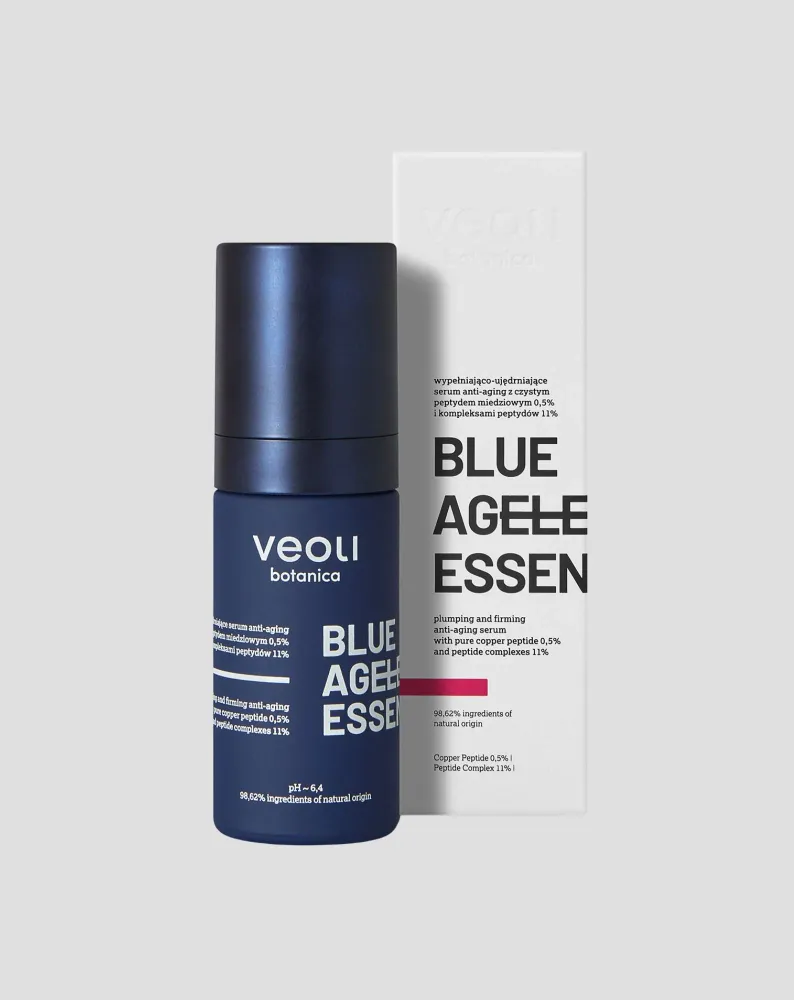 Serum protiv starenja Plava vječna esencija s bakrenim peptidom i peptidnim kompleksima Veoli Botanica