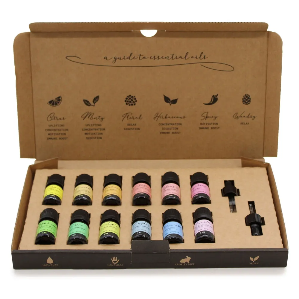 Set eteričnih ulja aromaterapije 12 ulja po 5ml