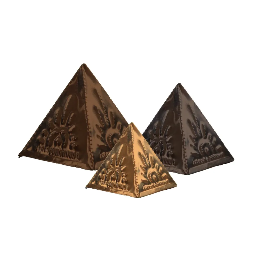 Set kalupa za piramide od praha tamjana, 3-dijelni, smeđi
