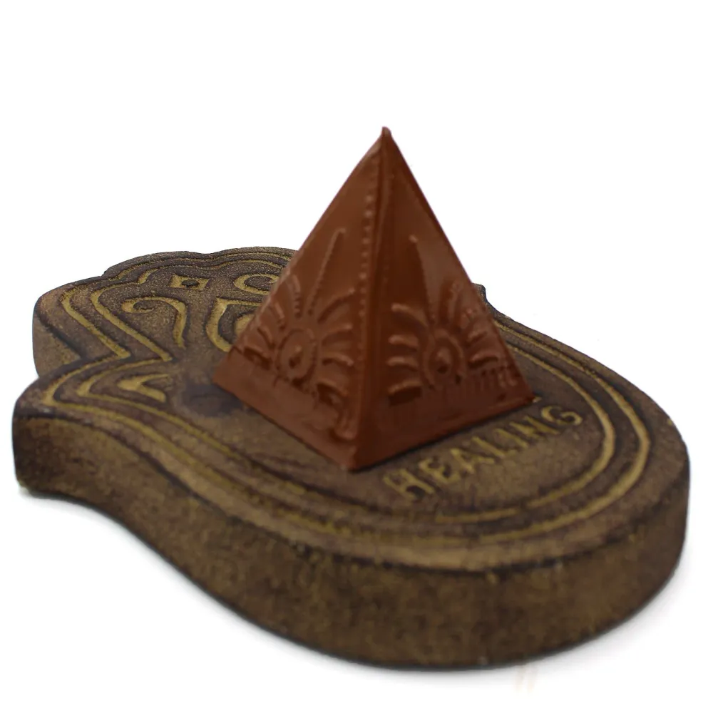 Set kalupa za piramide od praha tamjana, 3-dijelni, smeđi
