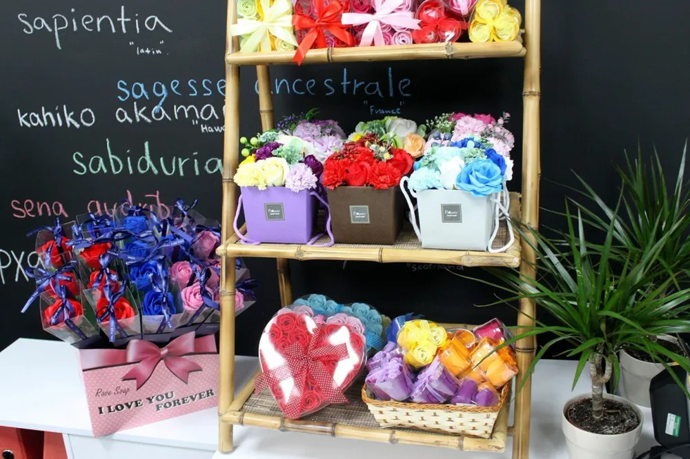 Set sapunastih cvjetova od 9, lavanda ruže