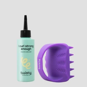 Set silikonski masažer + enzimatski piling za čišćenje i stimulaciju mikrocirkulacije vlasišta Twisty