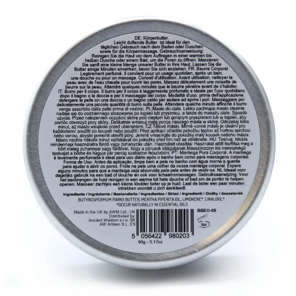Shea maslac za tijelo s metvicom 90g