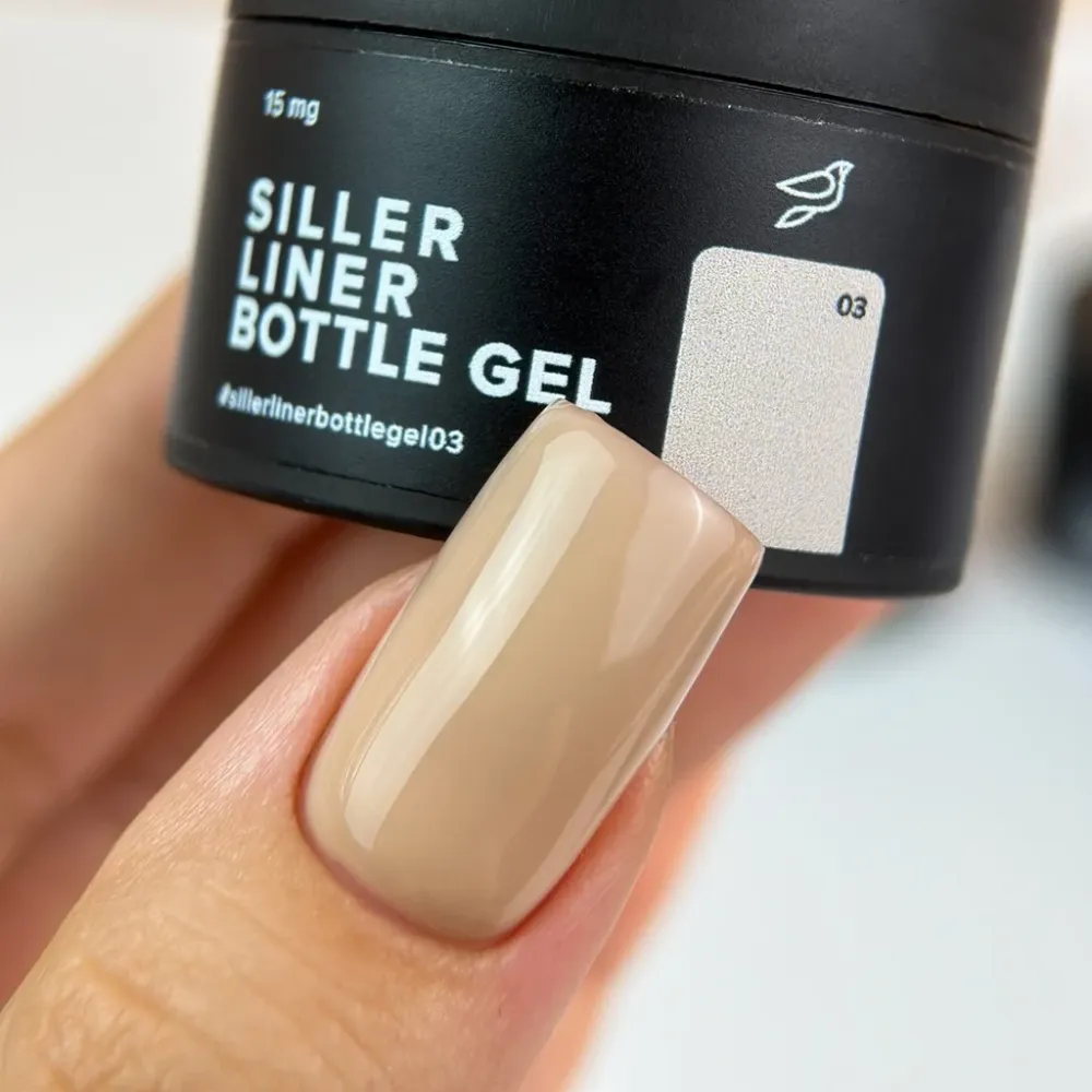 Gel BOTTLE Liner br. 3 15 ml Siller