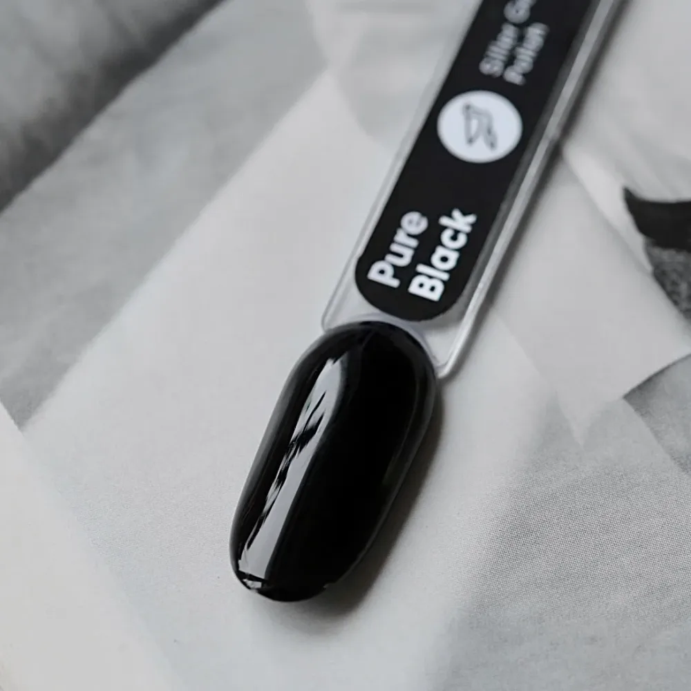 Gel lak Pure Black 8 ml Siller