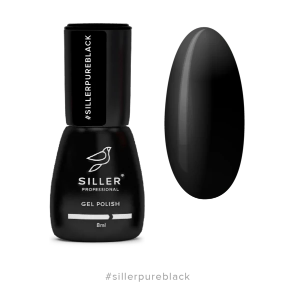 Gel lak Pure Black 8 ml Siller