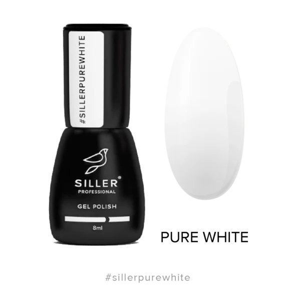 Gel lak Pure White 8 ml Siller