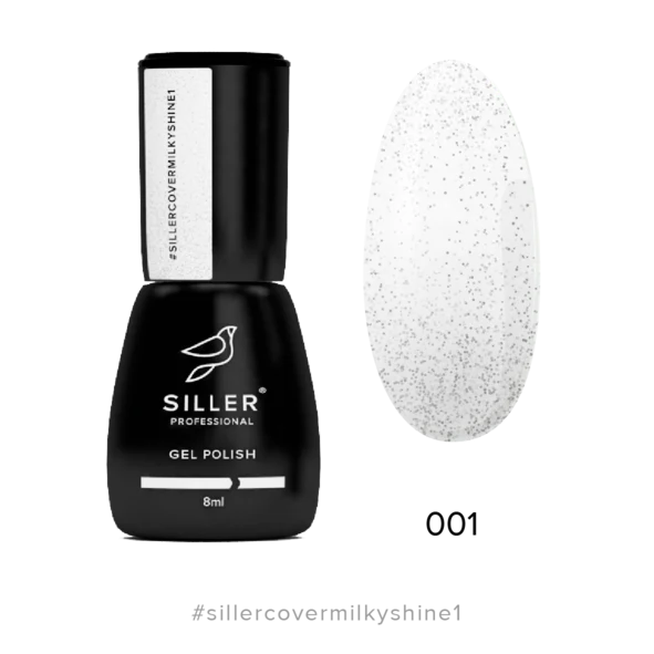 Kamuflažna baza MILKY SHINE №1 8 ml (srebrna) Siller
