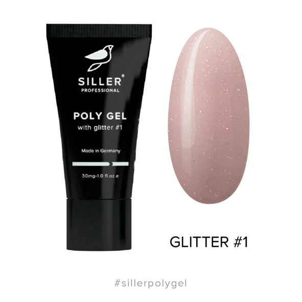 PolyGel sa šljokicama №1 30 ml Siller