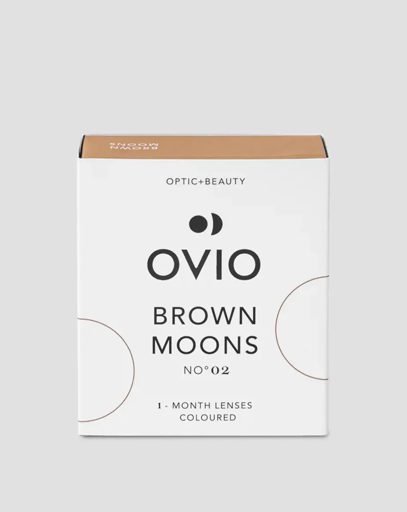 Smeđe kontaktne leće u boji lješnjaka mjesečne zero brown moons br. 2 Ovio