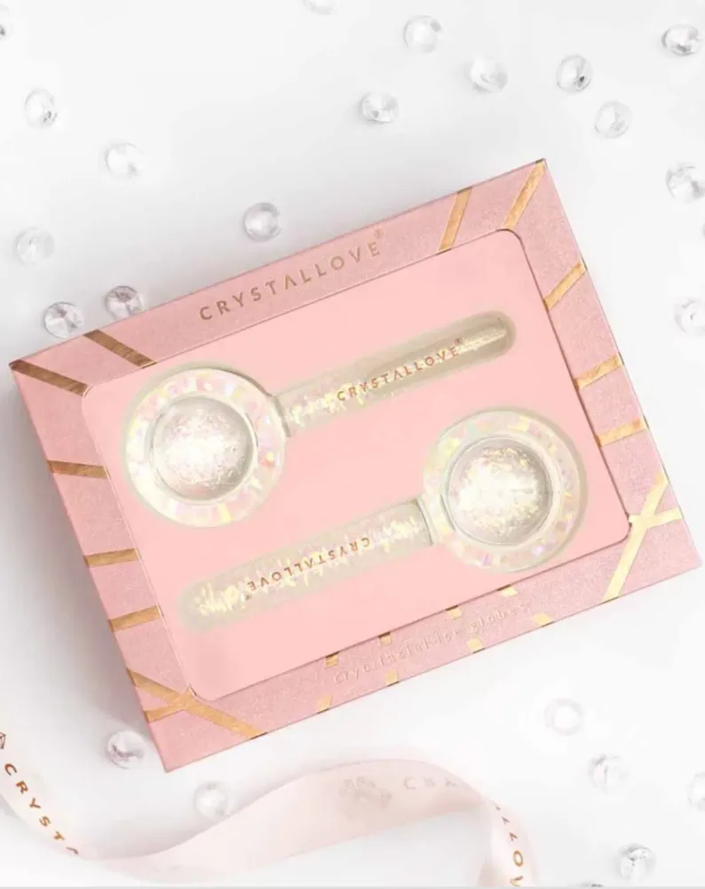 Staklene kuglice za masažu Krioterapija za lice Cryolift ledene kuglice Crystallove