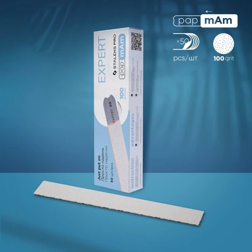 Bijele zamjenske turpije papmAm za ravnu bazu Staleks Pro Expert 22, 100 grit (50 kom), DFCE-22-100w