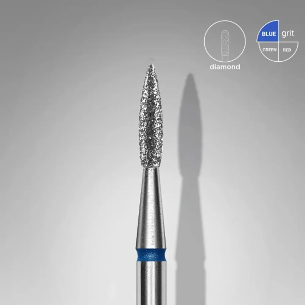 Dijamantna freza, Plamen šiljasti, 1.8*8.0 mm, Plava, STALEKS