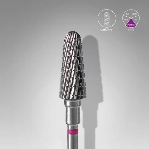 Tvrdometalna freza za nokte "Umbrella” 6*14 Ljubičasta STALEKS