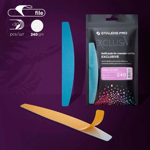 Zamjenske turpije za bazu crescent (mekani sloj pjene) Staleks Pro Exclusive 40, 240 grit (30 kom), DFEX-40-240