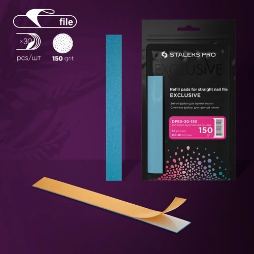 Zamjenske turpije za ravnu bazu (mekani sloj pjene) Staleks Pro Exclusive 20, 150 granulacija (30 kom), DFEX-20-150