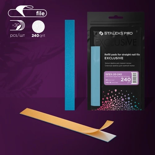 Zamjenske turpije za ravnu bazu (mekani sloj pjene) Staleks Pro Exclusive 20, 240 grit (30 kom), DFEX-20-240