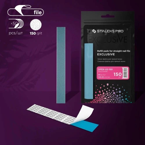 Zamjenske turpije za ravnu bazu Staleks Pro Exclusive 22, 150 grit (50 kom), DFEX-22-150