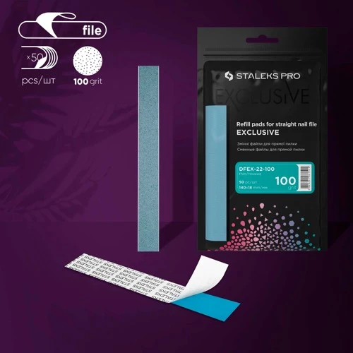 Zamjenske turpije za ravnu bazu Staleks Pro Exclusive 22, 100 grit (50 kom), DFEX-22-100