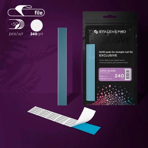 Zamjenske turpije za ravnu bazu Staleks Pro Exclusive 22, 240 grit (50 kom), DFEX-22-240