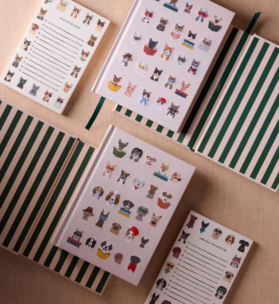 Studious Dogs Embroidered Journal