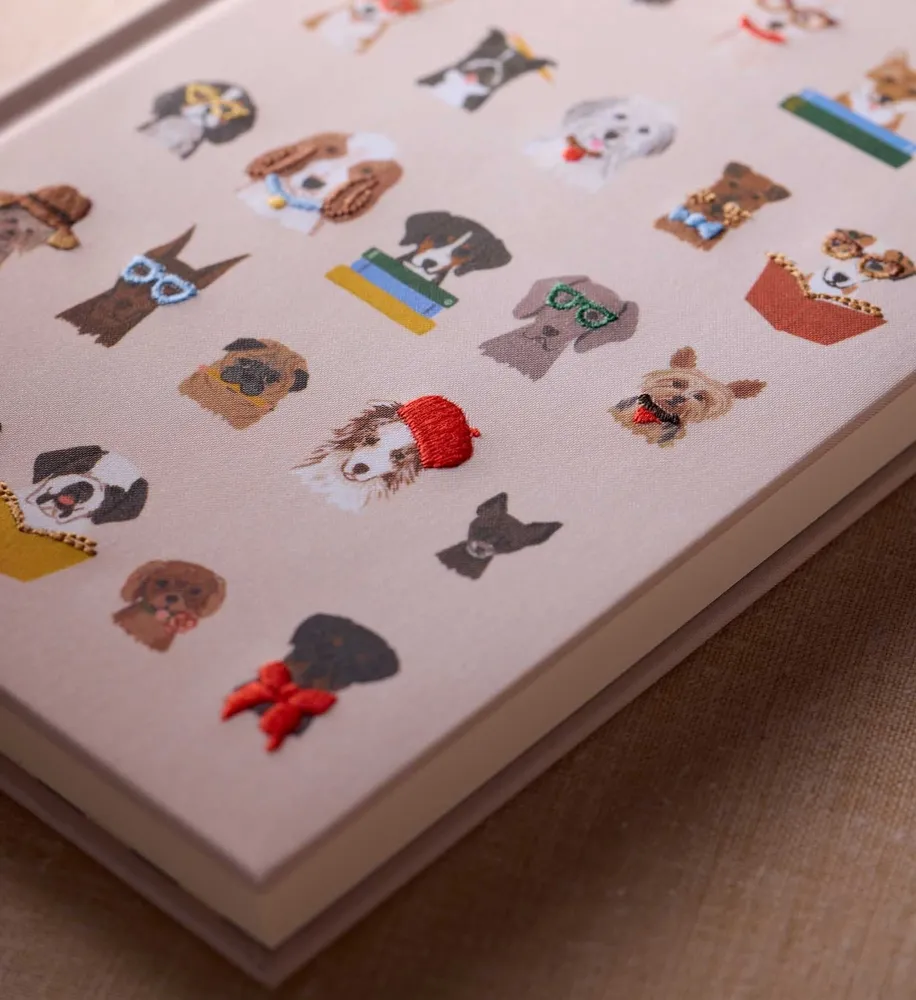 Studious Dogs Embroidered Journal