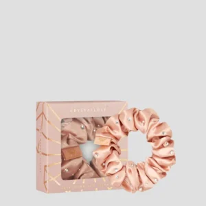 Svilena gumica za kosu s kristalima - rose gold Crystallove