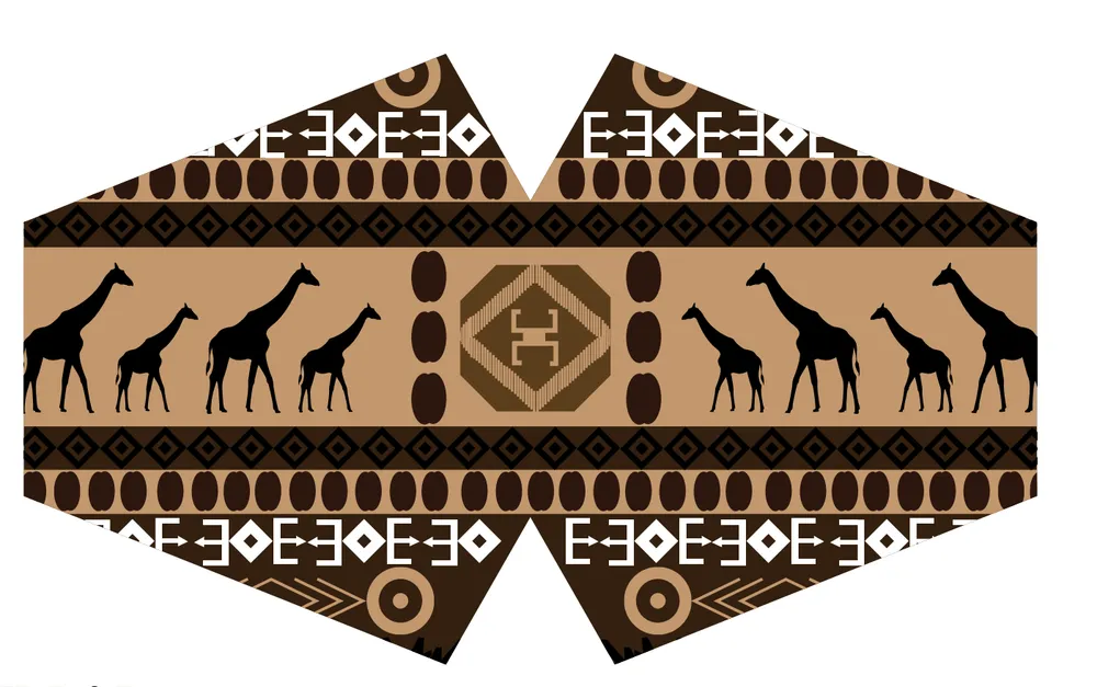 Tkaninska maska za lice, odrasli afrički tribal