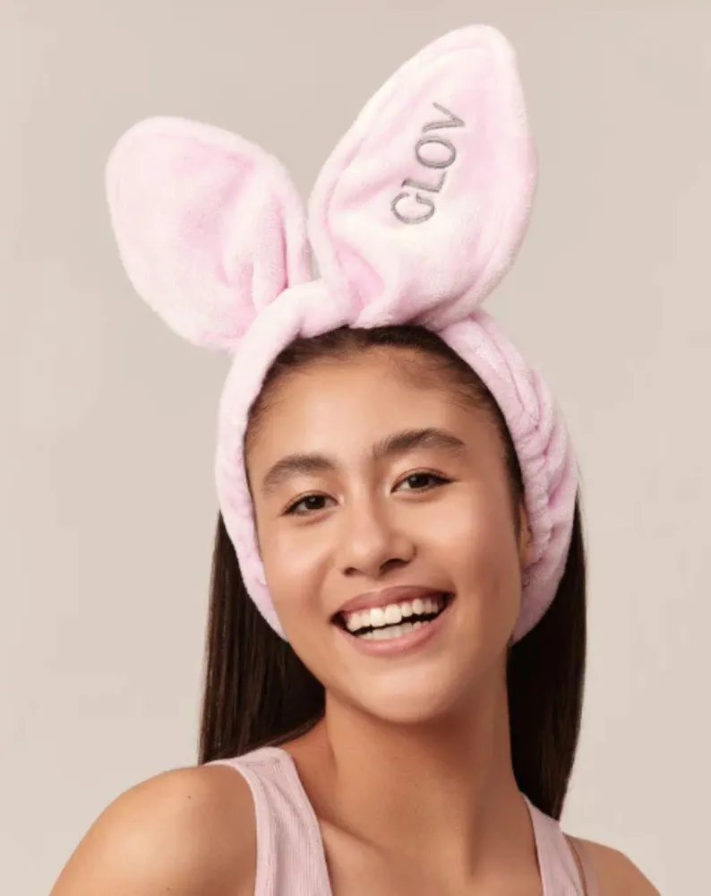 Traka za kosu koja olakšava njegu, u obliku zečjih ušiju Bunny Ears Pink Glov
