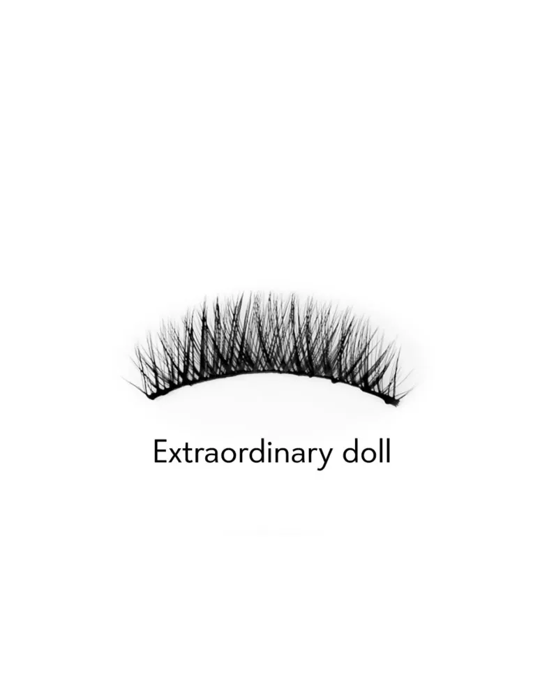 Umjetne trepavice na 2D traci za višekratnu upotrebu, prirodni učinak Extraordinary Doll Bamm!Lashes