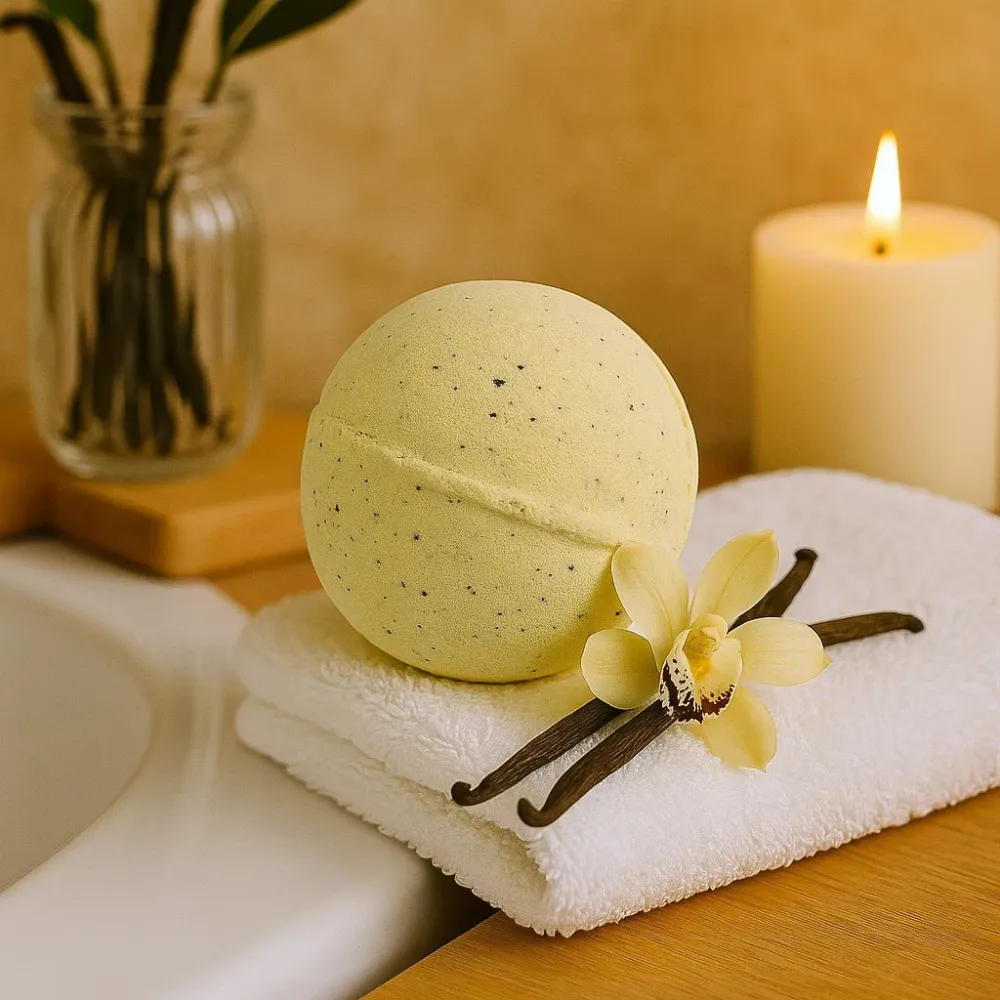 Vanilla kupka bomba s maslacem od shea 180g