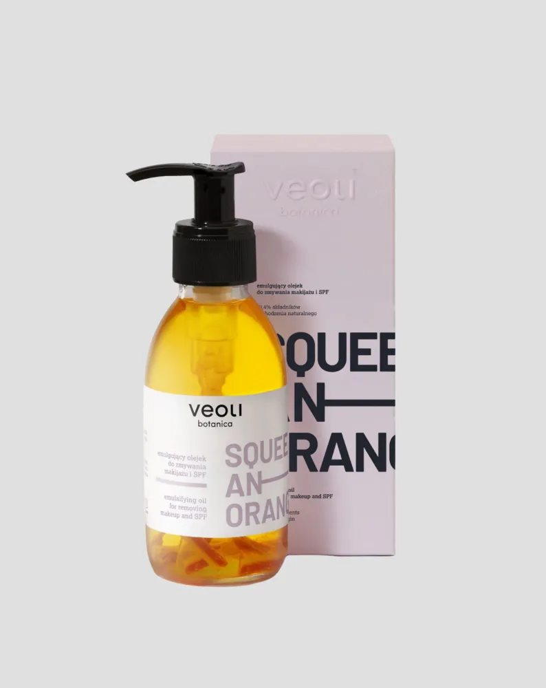 Veoli Botanica emulgirajuće ulje za uklanjanje šminke i SPF cijeđenje naranče