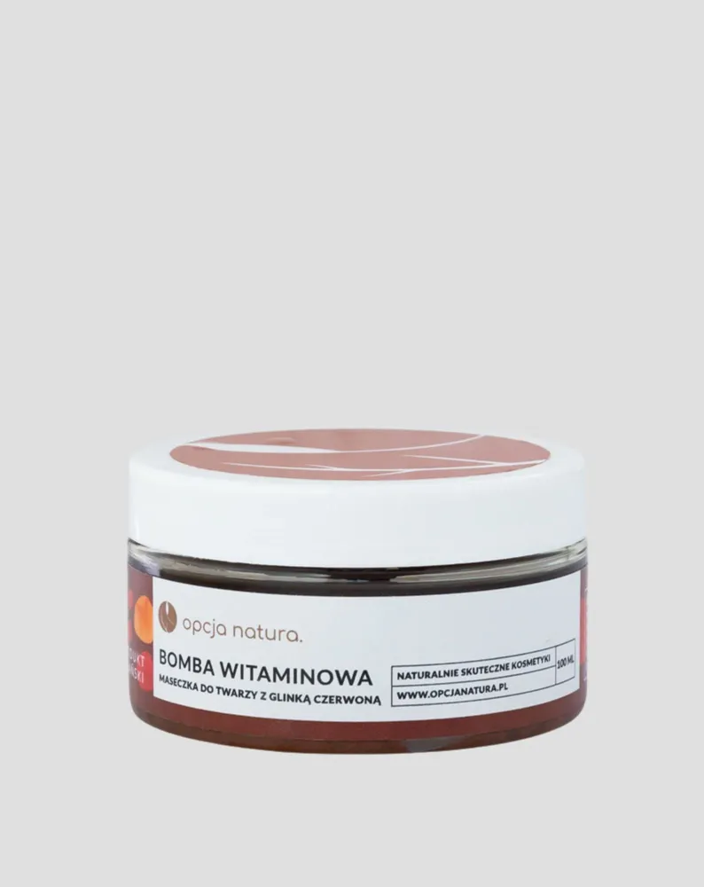 Vitaminska bomba maska za lice i tijelo s crvenom glinom, 100% prirodna Opcja Natura