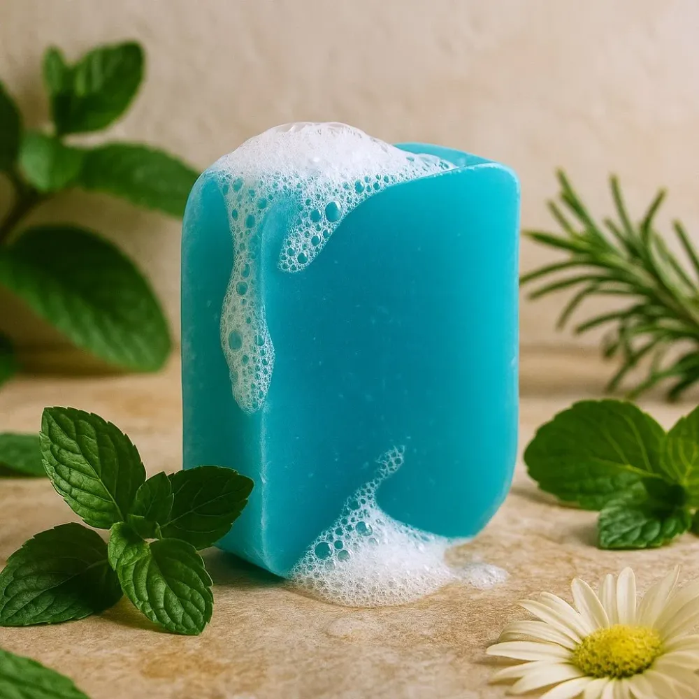 Čvrsti šampon u ploči Čajevac Menta Argan 115g