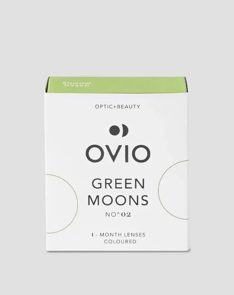 Zelene kontaktne leće u boji akvamarina i mente green moons br. 2 Ovio