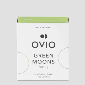 Zelene kontaktne leće sa srebrnim prugama green moons br. 3 Ovio
