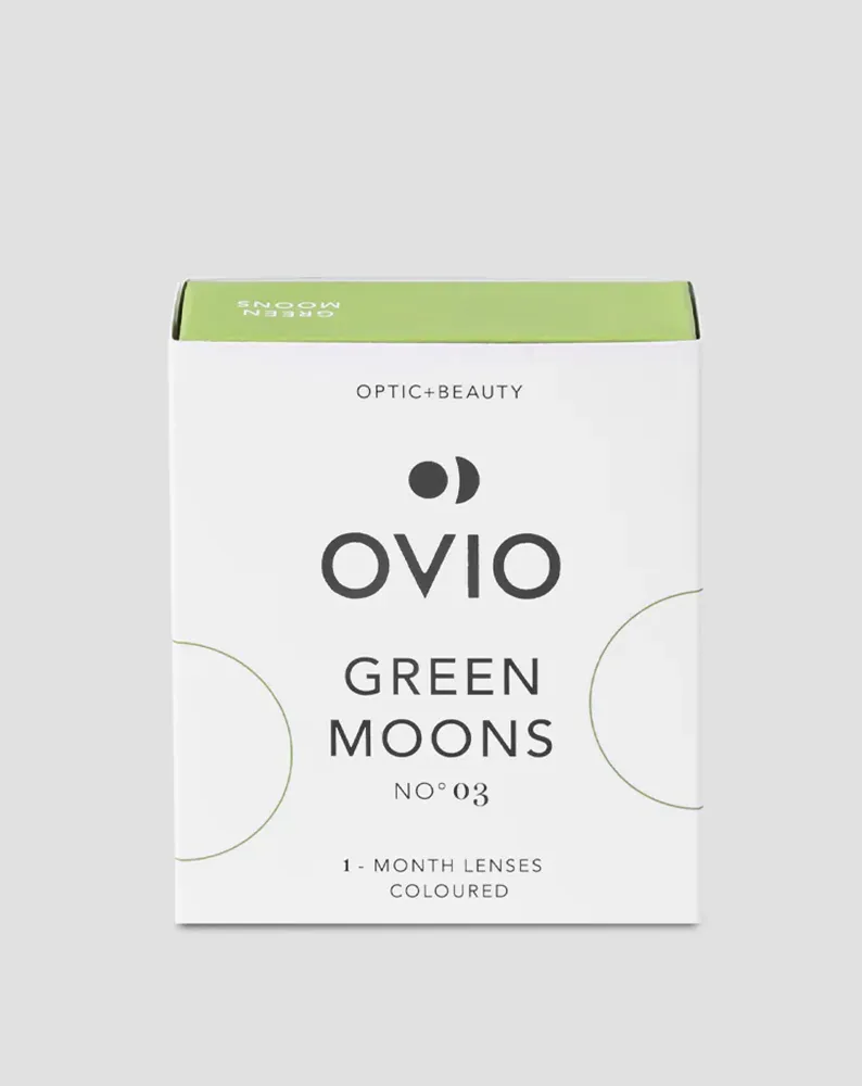 Zelene kontaktne leće sa srebrnim prugama green moons br. 3 Ovio