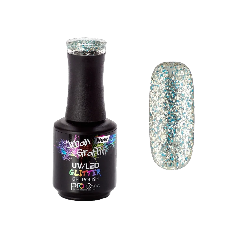 Zimski Vodopad - UGGP-A0912 Urban Graffiti Plavi i Srebrni Sjajni Gel Lak 15ml